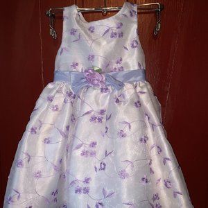 White and Lavender Party dress